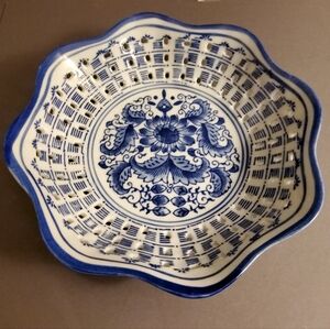 Chinese Blue and White Handpainted Porcelain Bowl